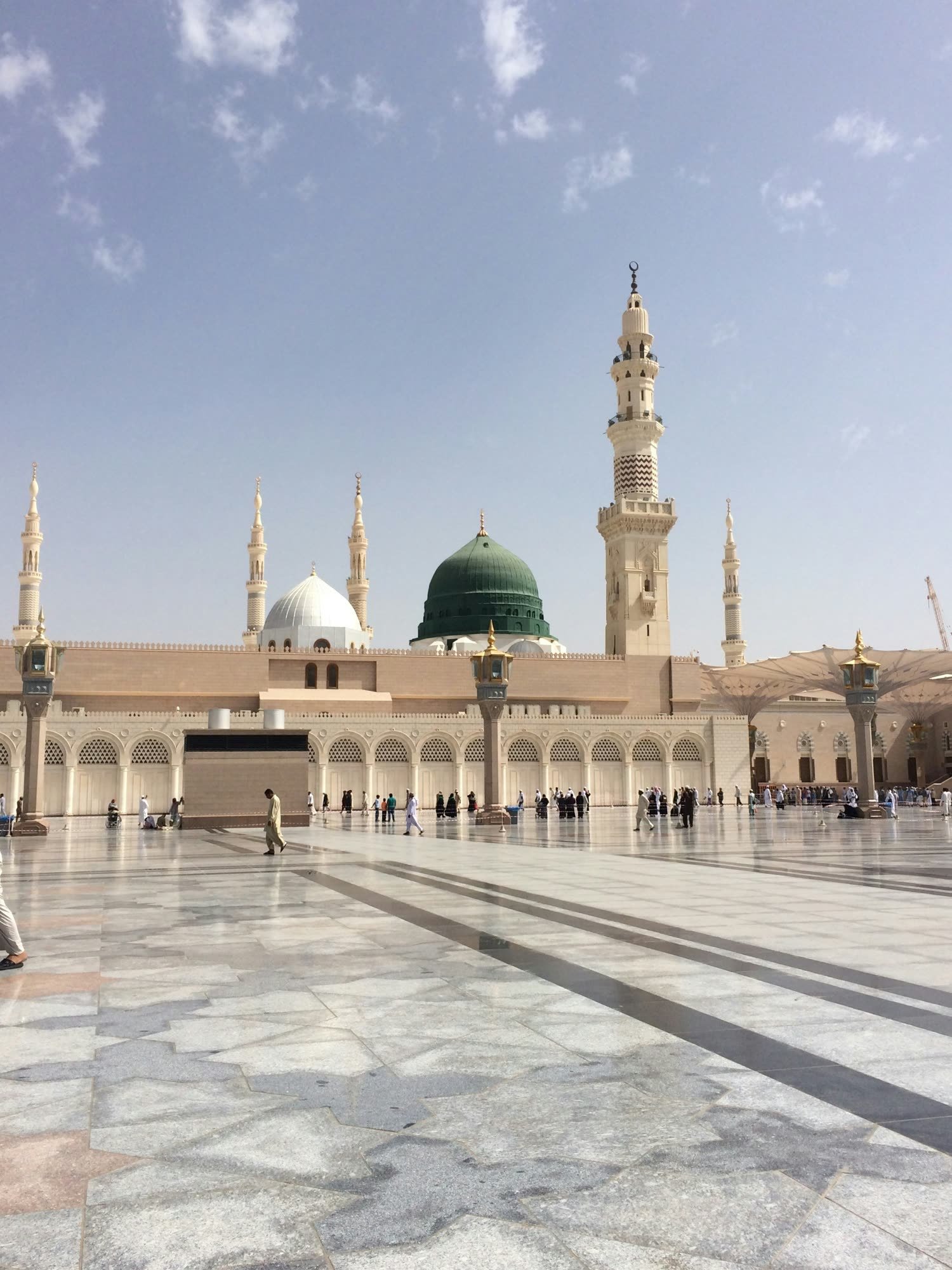 The courtyard of Masjid an-Nabawi